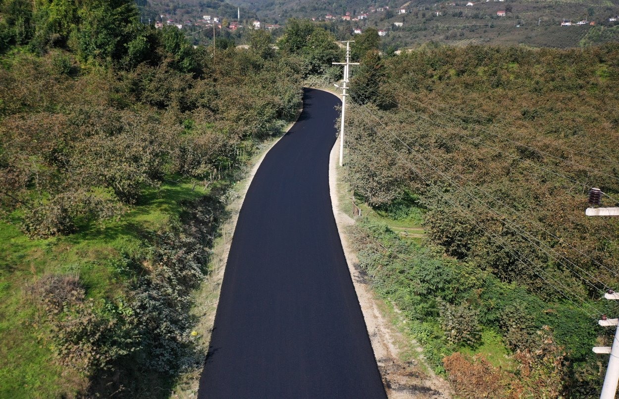 Ordu’da 5 kilometrelik yol yenileniyor: İlk 1,6 kilometre tamamlandı