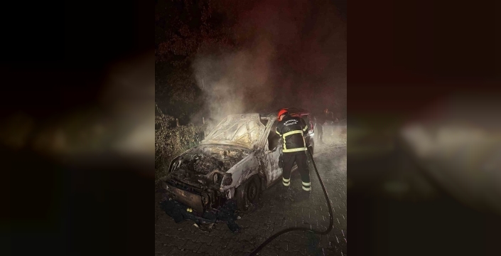 Kaynaşlı’da yolculuk alevlerle bitti: Otomobil kullanılamaz hale geldi